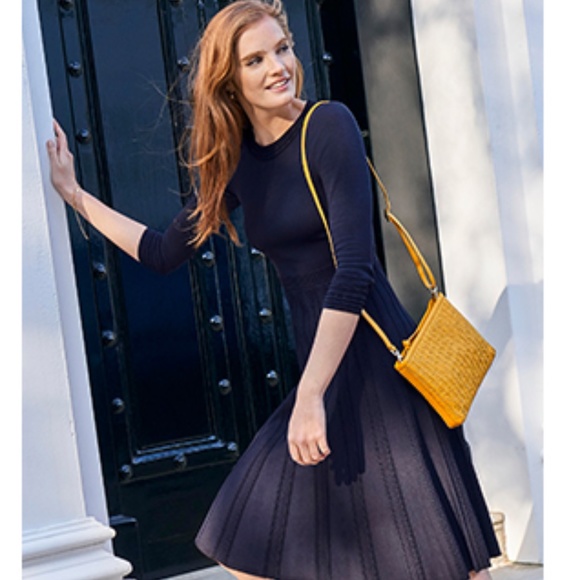 Boden Lorna Knitted Dress Navy 